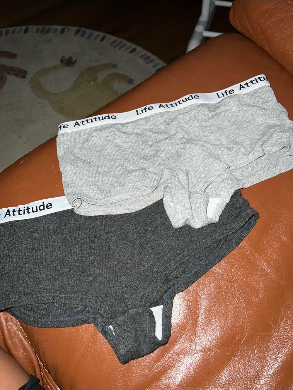 Women’s Cotton Blend Briefs - Gray & Dark Gray